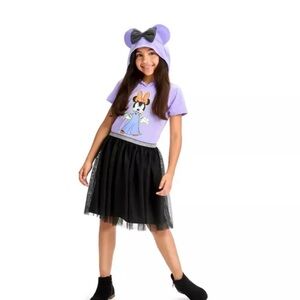 Minnie Mouse Halloween Hoodie Dress with Black Tulle Skirt